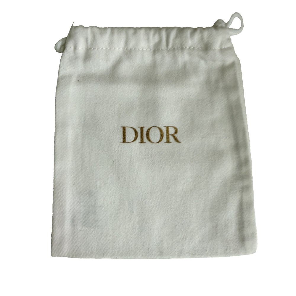 Dior Dust Bag Storage Cover Drawstring White 5" x 6" Luxury Designer Storage